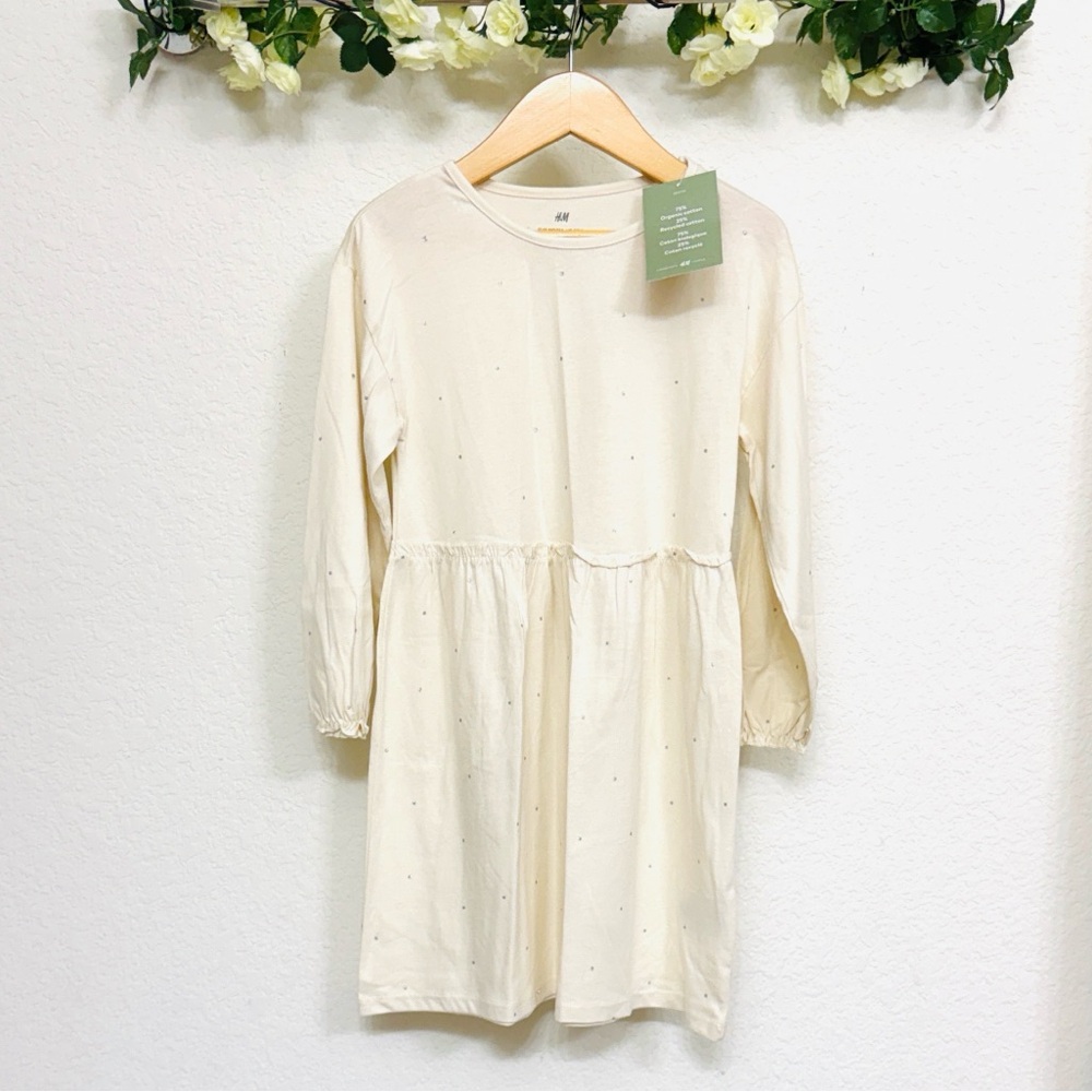 H&M • Cream Cotton Dress